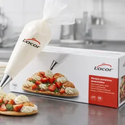 Mangas pasteleras grandes de material resistente profesionales. 65 cm incluye 100 unidades.