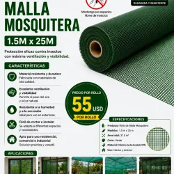 Rollo de malla mosquitera