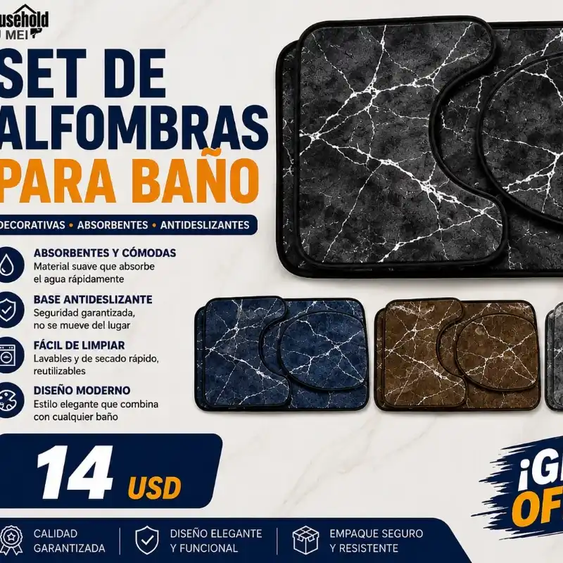 Set de alfombras para baño