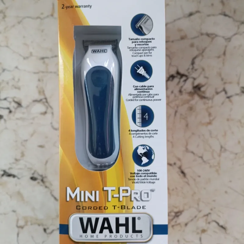 WAHL Mini T-Pro Original Ideal para cortes, dibujos perfiles, contornos, barba, patillas y retoques con acabado preciso.