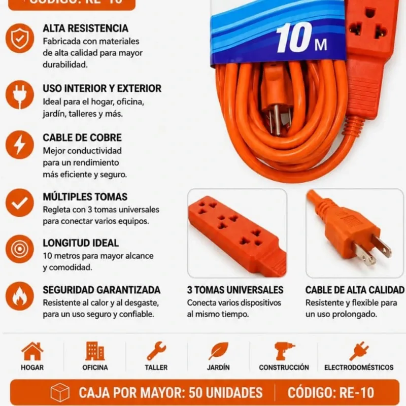 Extensión de 10 m