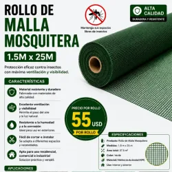 Rollo de malla antimosquitos