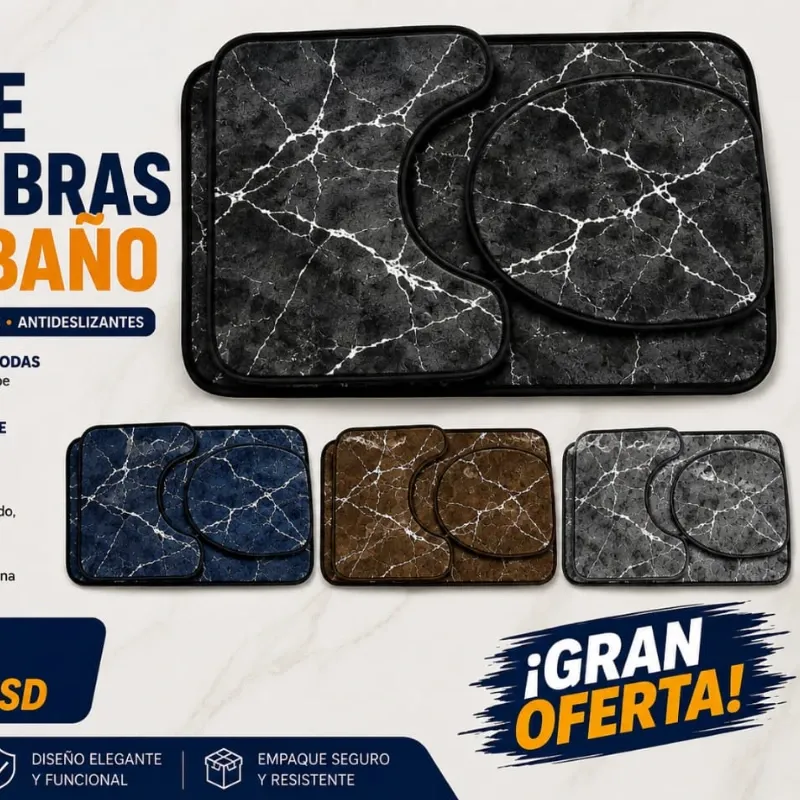 Set de alfombras para baño