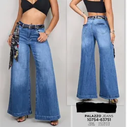 Pantalón palazzo con cinto