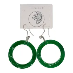 Aretes Aros Verdes Acrílicos 