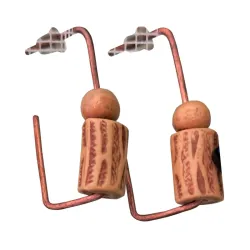 Pendientes Cuentas Compuestos de Argolla Cuadrada