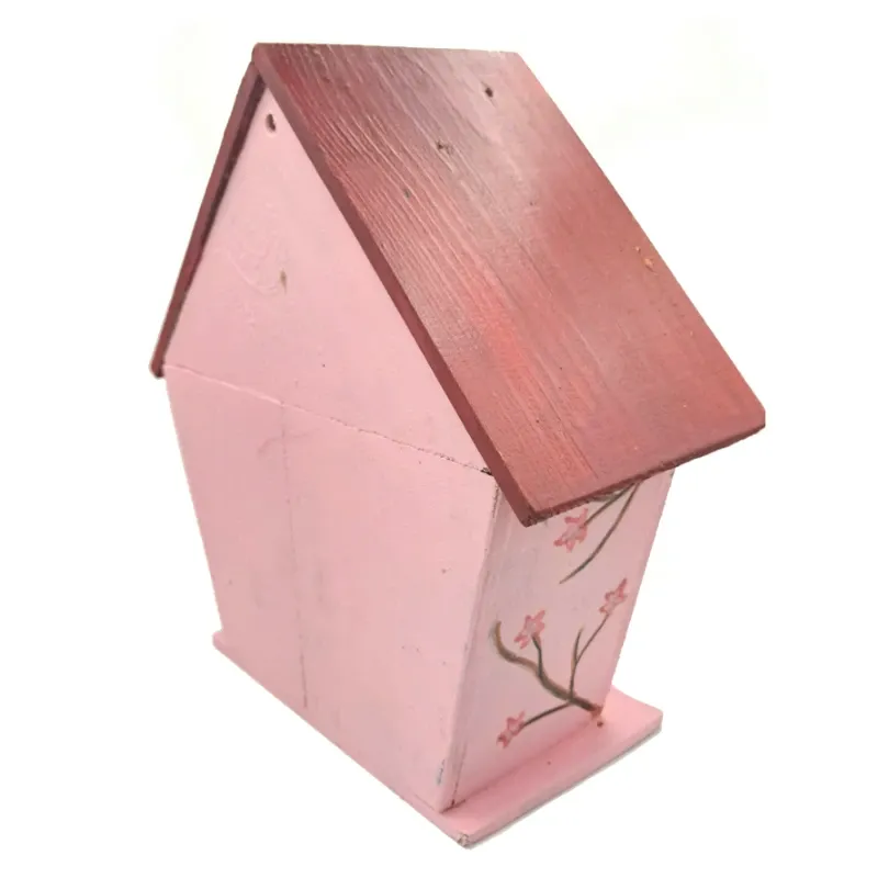 Casa de Pájaros de Madera Rosa