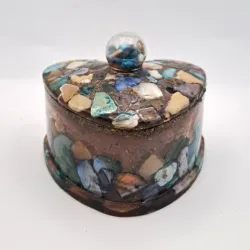 Cofre Corazón de Piedras de Río