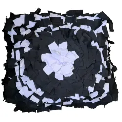 Cojín de Retazos Negro y Blanco