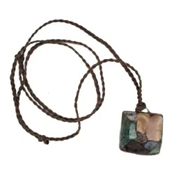 Colgante Cuadrado de Piedras de Río