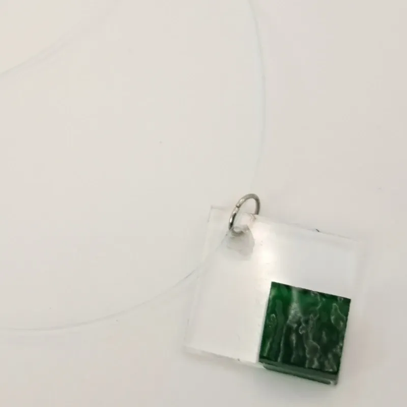 Colgantes Cuadrados de Vidrio Verde