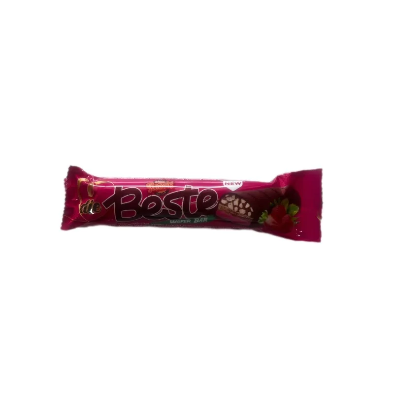 Barra de chocolate relleno de sorbeto, fresa y almendra Beste
