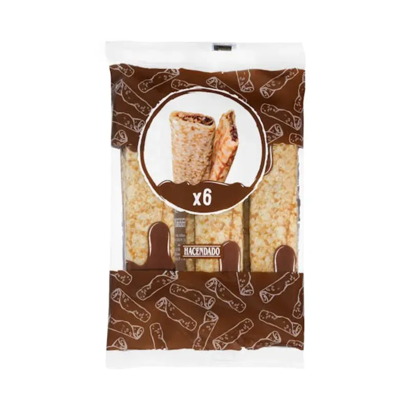 Crepes rellenos de chocolate (6 u)