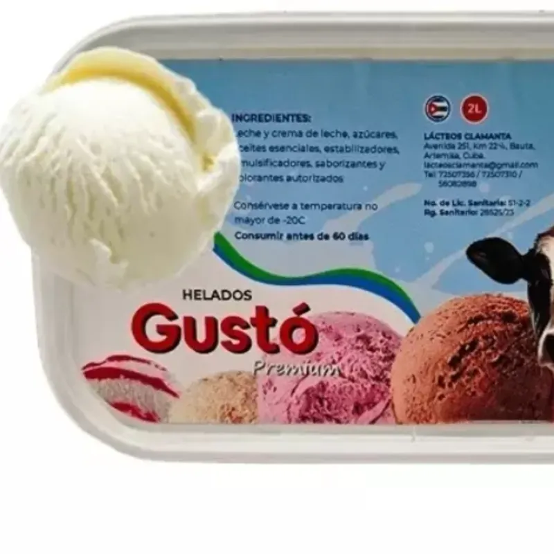 Helado Gustó sabor Vainilla 2 litros 