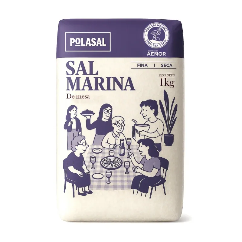 Sal marina de mesa Polasal (1 kg / 2.2 lb)