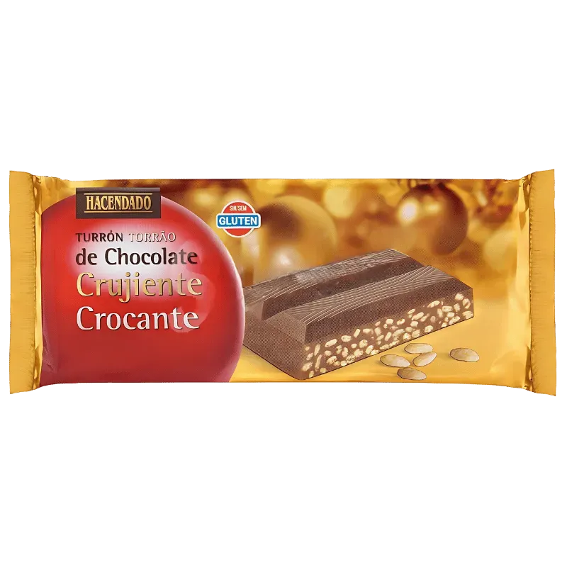 Turrón de chocolate crocante 