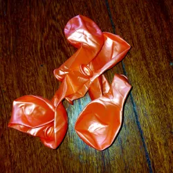 Globos naranjas cromados