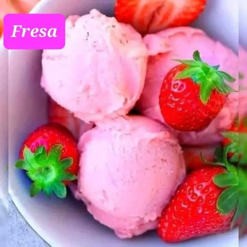 Cubeta de helado fresa 