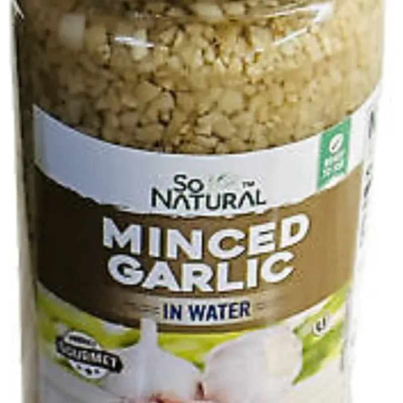 Ajo picado en agua, So Natural, 8 oz