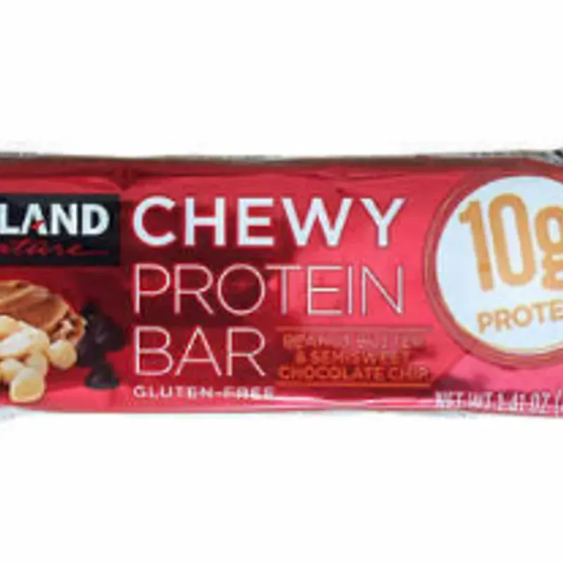 Barra de proteína sabor a mantequilla de maní y chispas de chocolate semidulce, Kirkland, 40g
