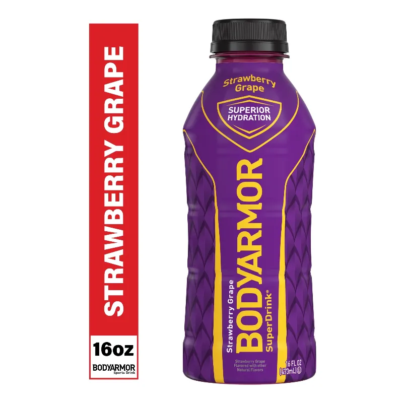 BodyArmor SuperDrink, bebida deportiva con electrolitos, uva -fresa,16 onzas 
