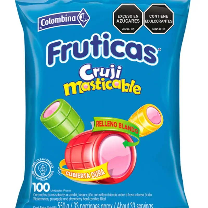 Caramelos cruji masticables surtidos, Fruticas, 100 u