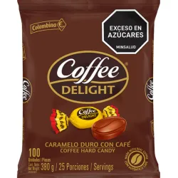Caramelos duros con café, Coffee Delight, 100 u