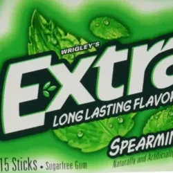 Chicle Extra, Spearmint, 15 tiras
