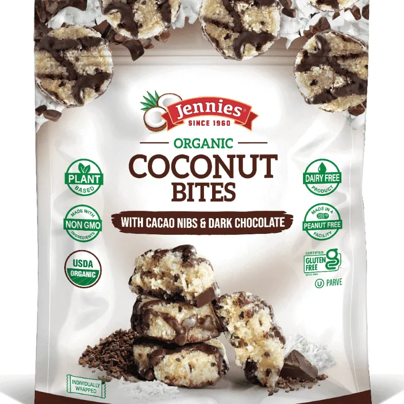 Coconut bites whit cacao chips , dark chocolate 