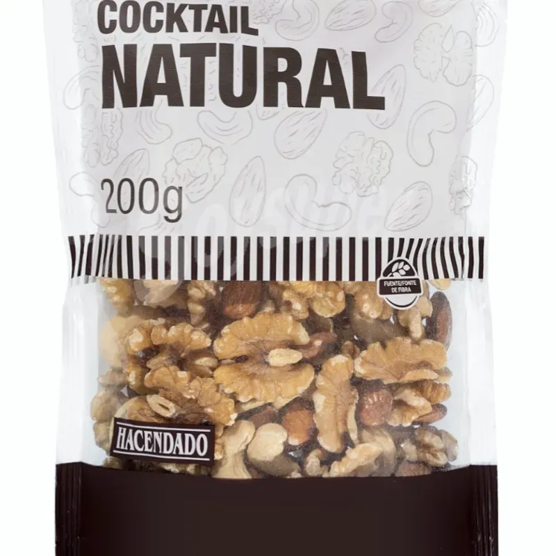 Cóctel de frutos secos, Hacendado, 200 g
