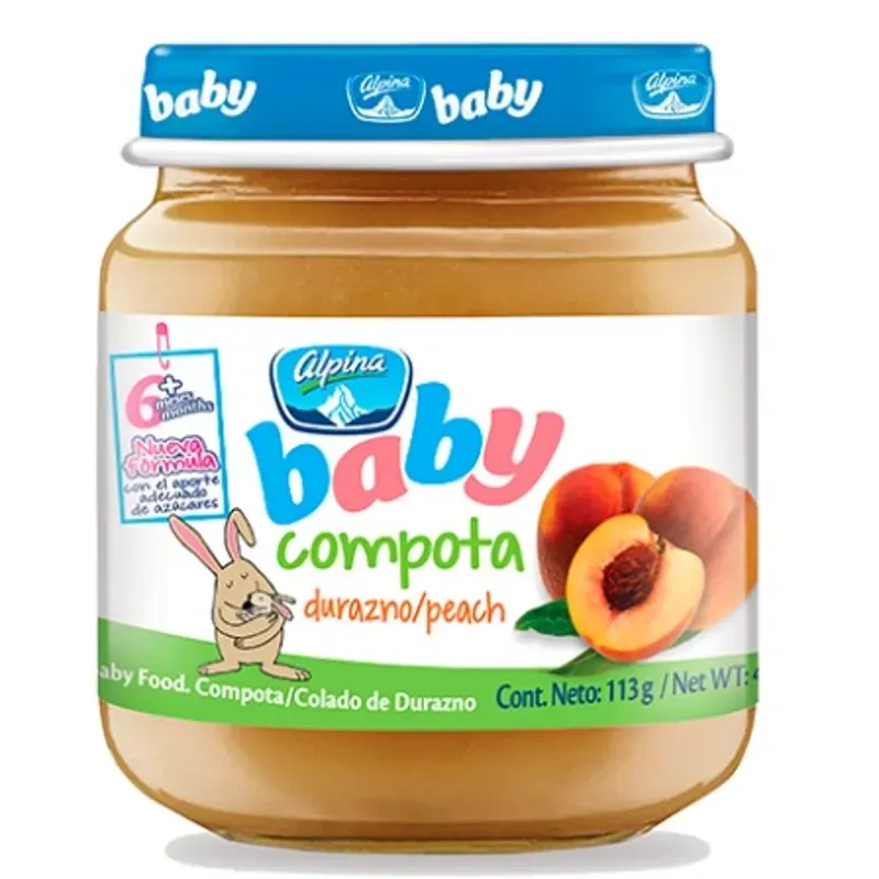 Compota Baby, Melocotón, 113 g