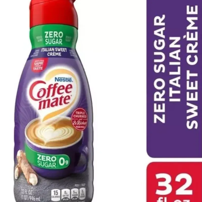 Crema de café líquida, sabor italiano dulce, Coffemate, 946 ml