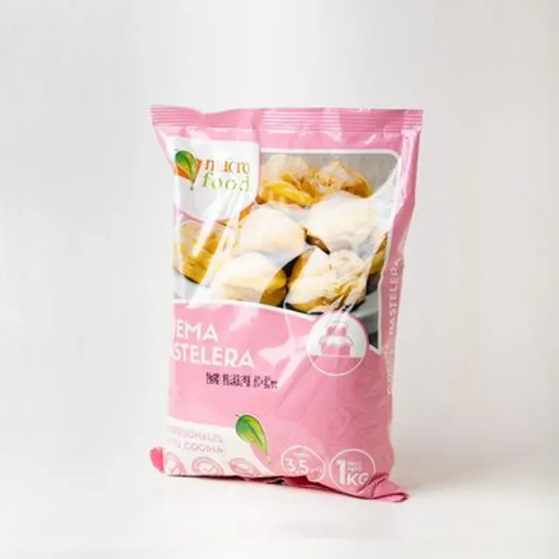 Crema pastelera 1Kg  Marca MACROFOOD