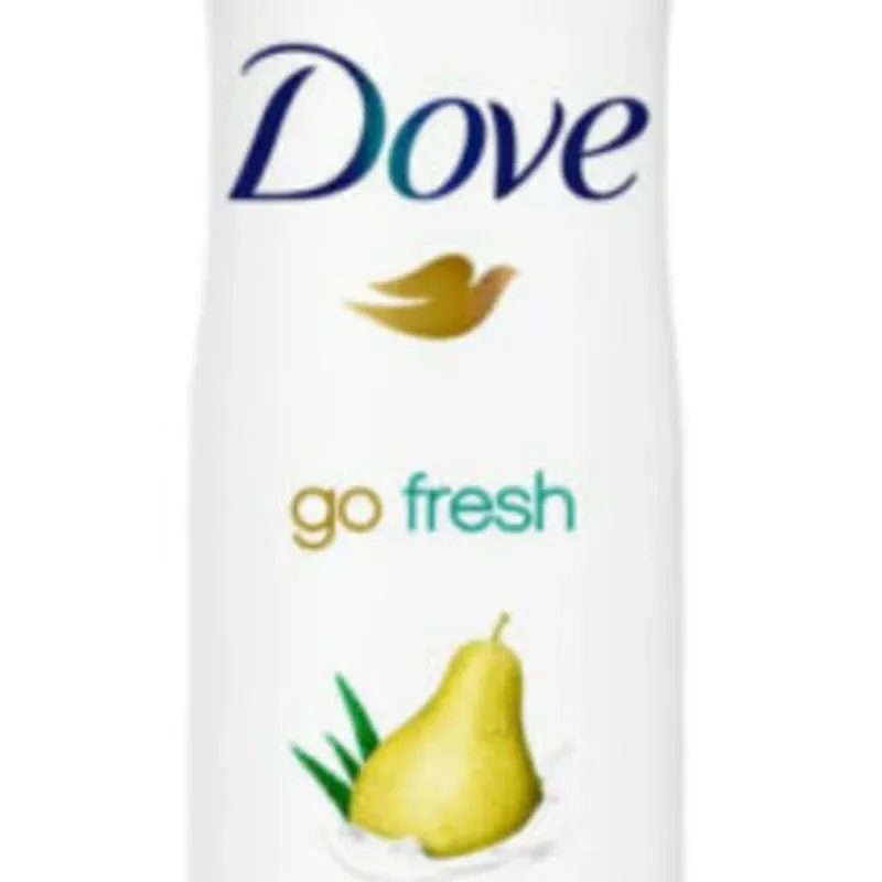 Desodorante en spray Dove Go fresh, con aroma a pera y aloe vera