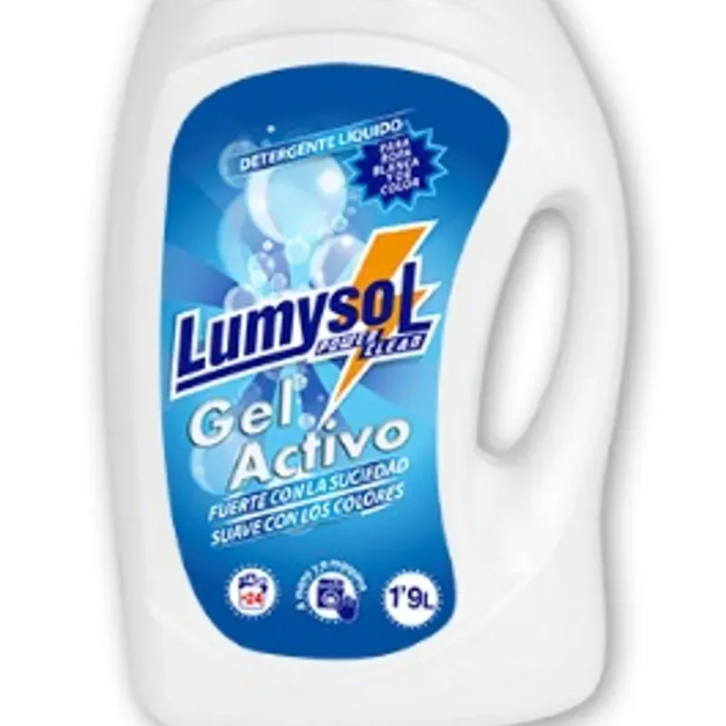 DETERGENTE LÍQUIDO PARA ROPA, LUMYSOL GEL ACTIVO, 1.9 LT