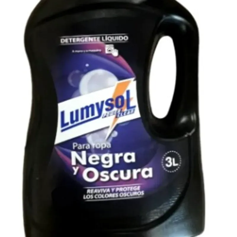 DETERGENTE LÍQUIDO PARA ROPA NEGRA Y OSCURA, LUMYSOL, 3LT