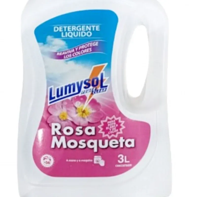 DETERGENTE LÍQUIDO PARA ROPA, ROSA MOSQUETA, LUMYSOL ,3 LT