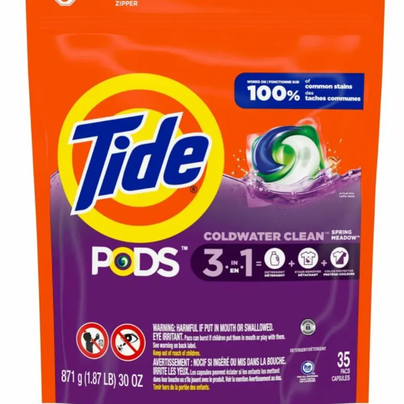 Detergente para ropa en cápsulas, 3 en 1,Tide (39 cápsulas)