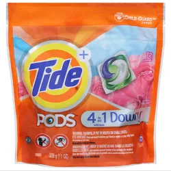 Detergente para ropa en cápsulas,Tide+ Downy (12 cápsulas)