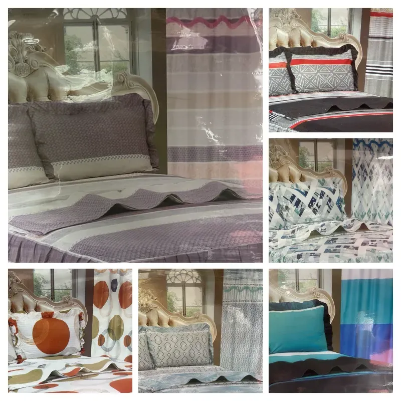 Juegos de sábanas con cortinas QUEEN SIZE