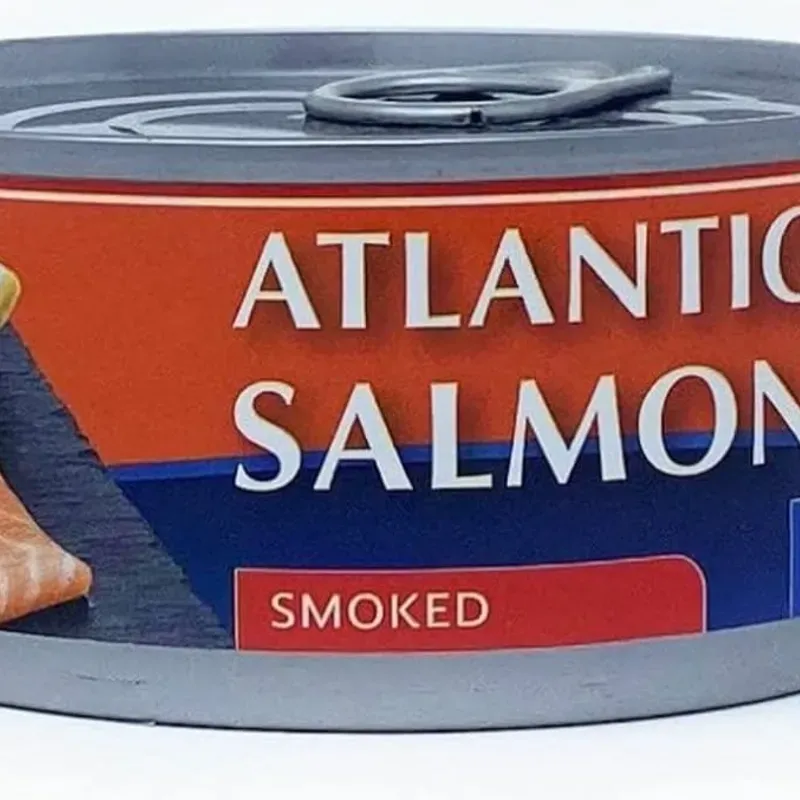 Lata de Atlantic Salmón Ahumado, 6 oz