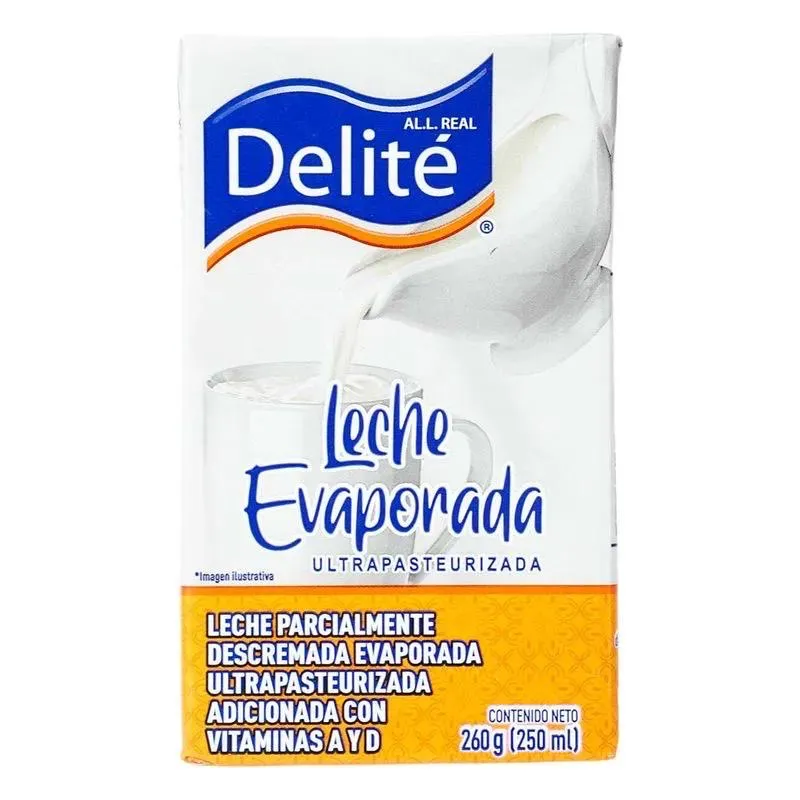 Leche evaporada Delite