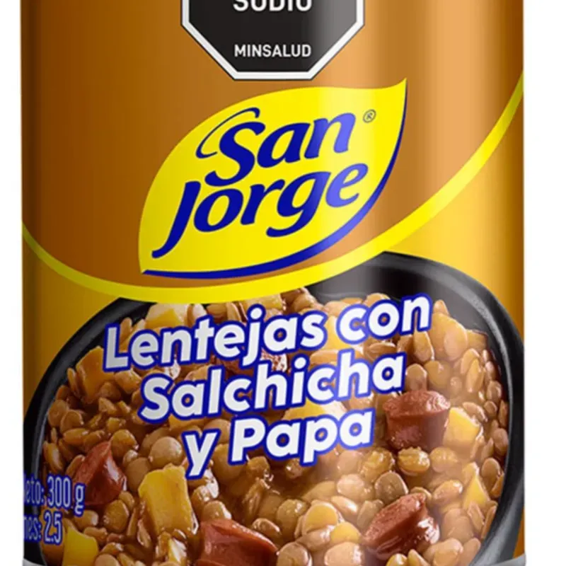 Lentejas con salchicha y papa,San Jorge, 300 g