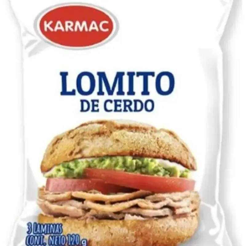 Lomitos de cerdo, Karmac, 3 laminas, 120 g