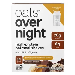 Mezcla para batidos alta en proteína con avena