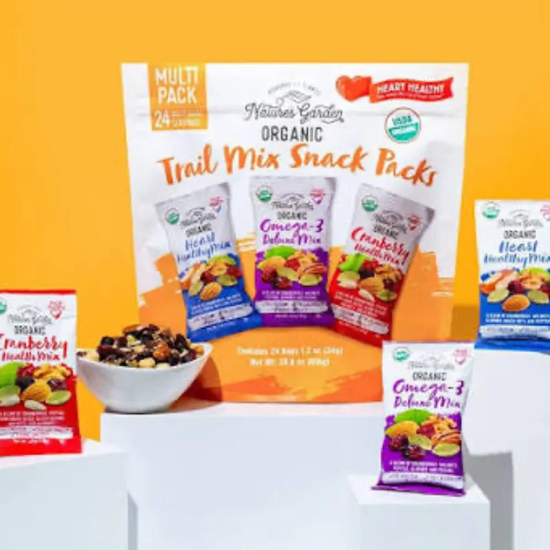 Paquetes de mezcla de frutos secos orgánicos, Nature's Garden, 24 u