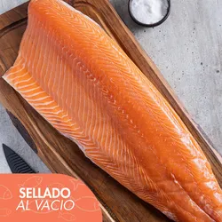 Pescado Salmón, sellado al vacío