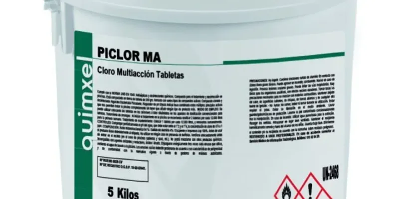 PICLOR MA, cloro multiacción tabletas, Quimxel, 5 KG 