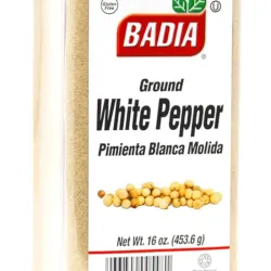 Pimienta blanca molida, Badia, 16 oz