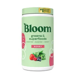 Polvos digestivos ,Bloom greens & superfoods sabor frutos del bosque 